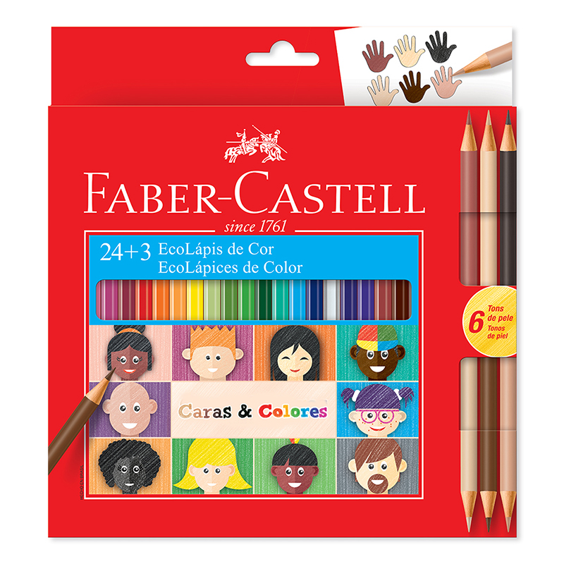 Lapices de colores Faber Castell x12 Caras & Colores